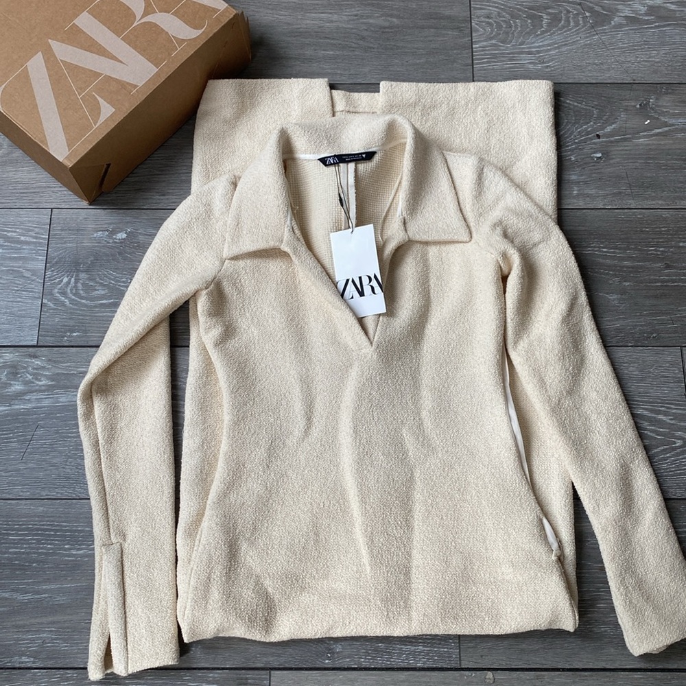 2024 ZARA BOUCLE MIDI SWEATER DRESS - Picture 5 of 6